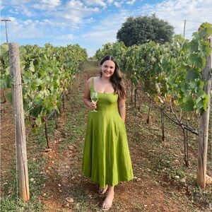 ASTR Square Neck Midi Dress - L